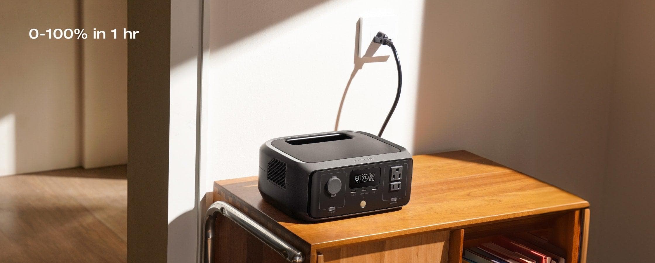 4 opciones de carga; carga segura de 0 a 100 % en 1 h