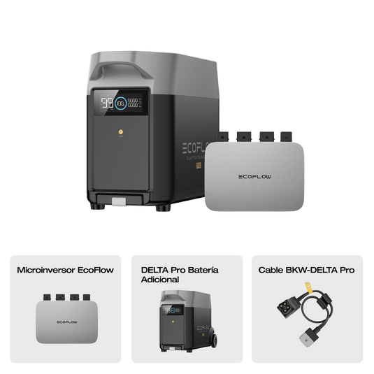 Batería adicional inteligente EcoFlow DELTA Pro Extra batteries EcoFlow PowerStream 800 W + Batería adicional inteligente DELTA Pro
