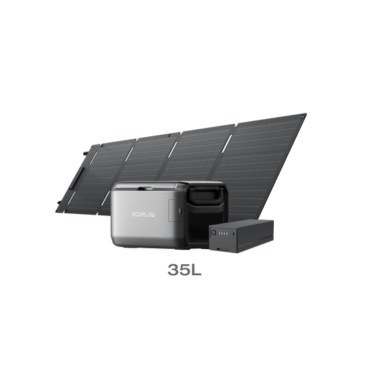EcoFlow US GLACIER Classic 35L / GLACIER Plug-in Battery + 60W Solar Panel EcoFlow GLACIER Classic Portable Fridge Freezer