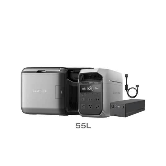 EcoFlow US GLACIER Classic 55L / GLACIER Plug-in Battery + DELTA 3 Plus EcoFlow GLACIER Classic Portable Fridge Freezer