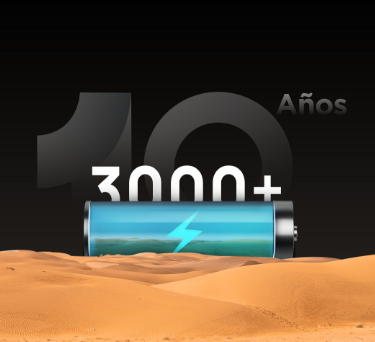 Química de batería LiFePO4 Segura, hasta 10 años de uso.