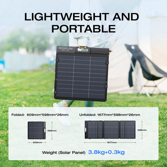 Panel solar monofacial EcoFlow NextGen de 160 W