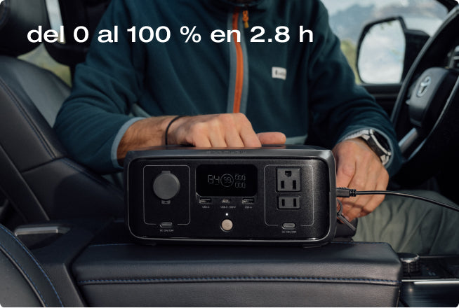 4 opciones de carga; carga segura del 0 al 100 % en 1 h