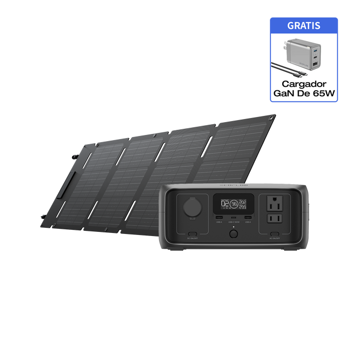 Panel solar EcoFlow RIVER 3 + de 45 W