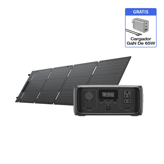 Panel solar EcoFlow RIVER 3 + de 60 W