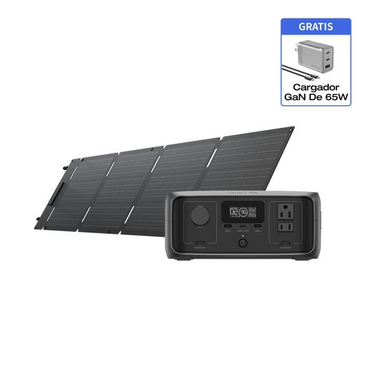 Panel solar EcoFlow RIVER 3 + de 60 W