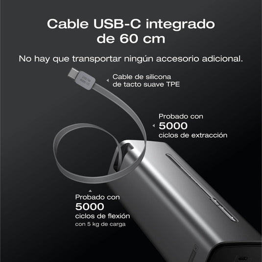 Banco de energía EcoFlow RAPID Pro (27 650 mAh, 300 W, cable integrado de 140 W) Power Bank EcoFlow ES