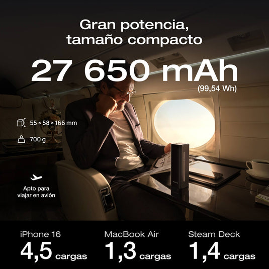 Banco de energía EcoFlow RAPID Pro (27 650 mAh, 300 W, cable integrado de 140 W) Power Bank EcoFlow ES