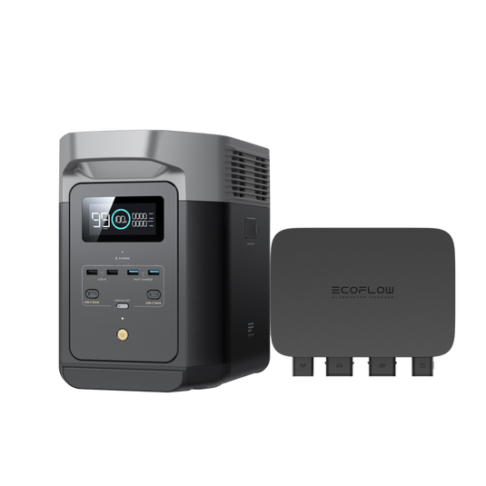 EcoFlow DELTA 2 + Cargador de alternador de 800W para vehículo