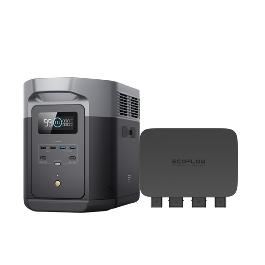 EcoFlow DELTA 2 Max + Cargador de alternador de 800W para vehículo