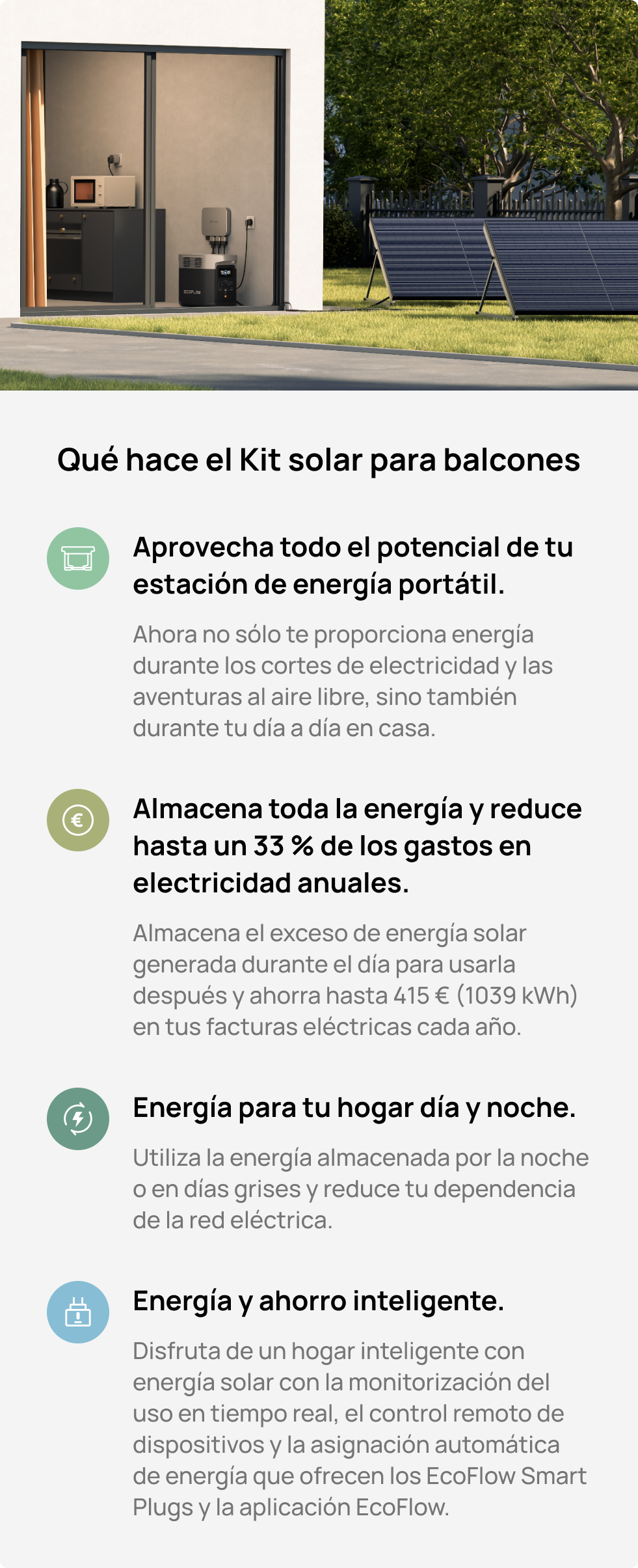 Trabaja sincronizado con el Kit solar para balcones EcoFlow PowerStream