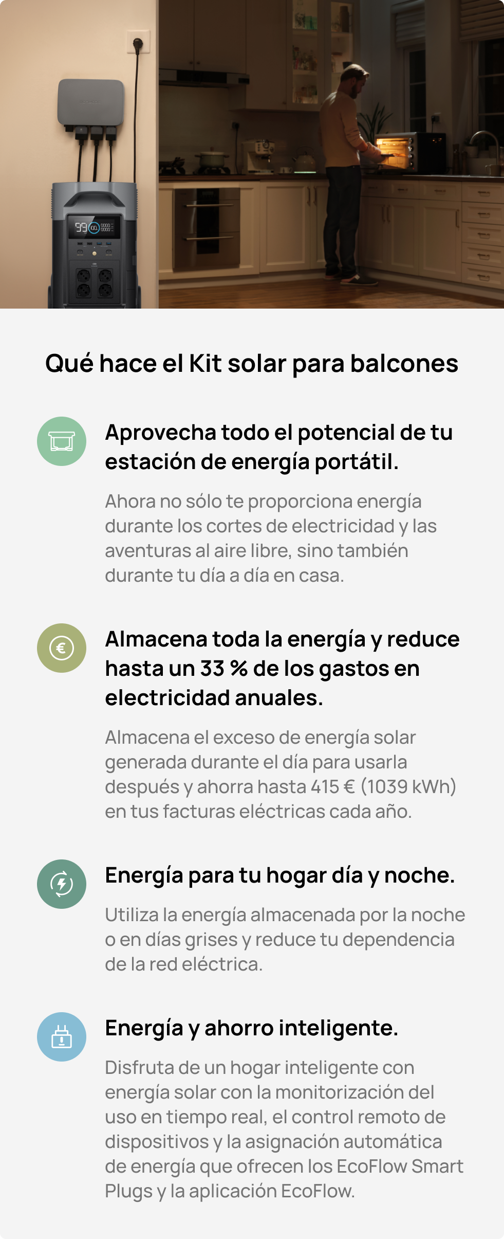 Trabaja sincronizado con el Kit solar para balcones EcoFlow PowerStream